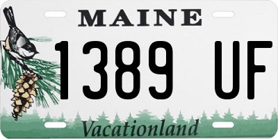 ME license plate 1389UF