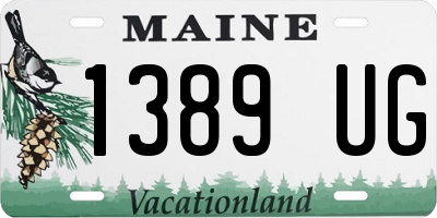 ME license plate 1389UG