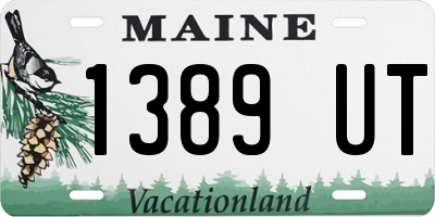 ME license plate 1389UT