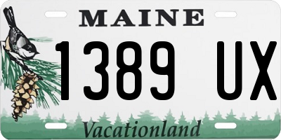 ME license plate 1389UX