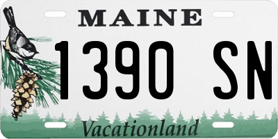 ME license plate 1390SN