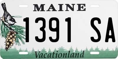 ME license plate 1391SA