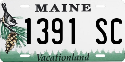 ME license plate 1391SC