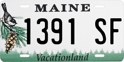 ME license plate 1391SF