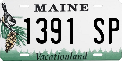 ME license plate 1391SP