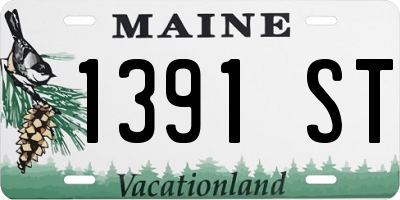 ME license plate 1391ST