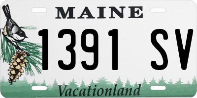 ME license plate 1391SV