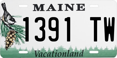 ME license plate 1391TW