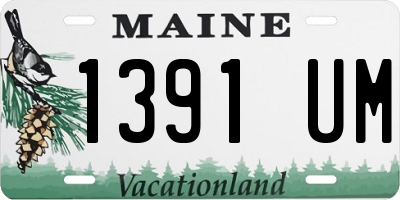 ME license plate 1391UM