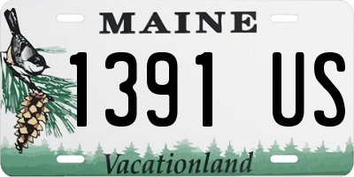 ME license plate 1391US