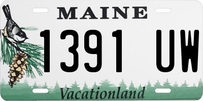 ME license plate 1391UW