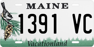 ME license plate 1391VC