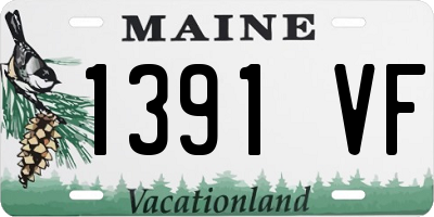 ME license plate 1391VF