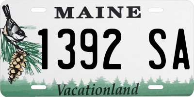 ME license plate 1392SA