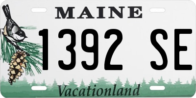 ME license plate 1392SE