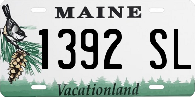 ME license plate 1392SL