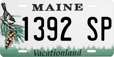 ME license plate 1392SP