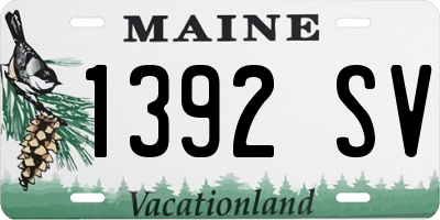 ME license plate 1392SV
