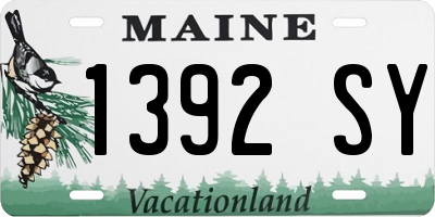 ME license plate 1392SY
