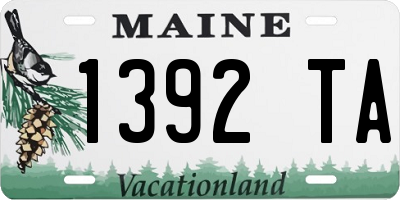 ME license plate 1392TA