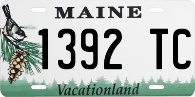 ME license plate 1392TC