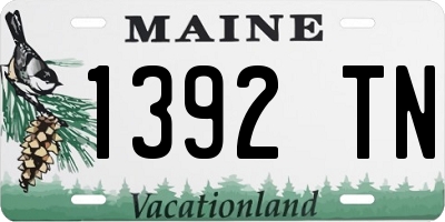 ME license plate 1392TN