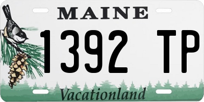 ME license plate 1392TP
