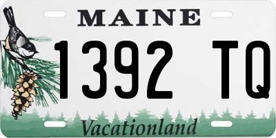 ME license plate 1392TQ