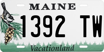 ME license plate 1392TW