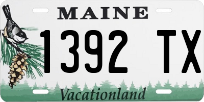 ME license plate 1392TX