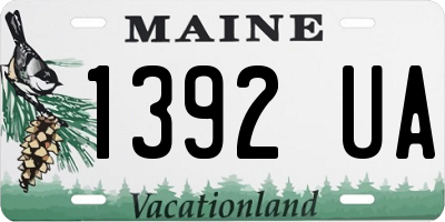 ME license plate 1392UA