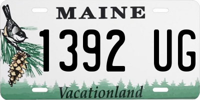 ME license plate 1392UG