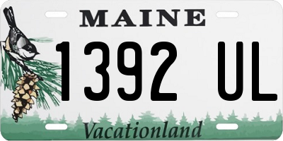 ME license plate 1392UL
