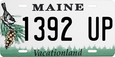 ME license plate 1392UP