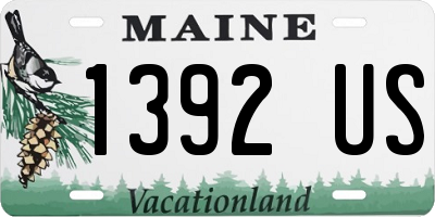 ME license plate 1392US