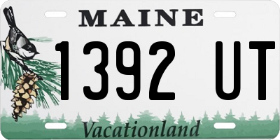 ME license plate 1392UT