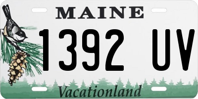 ME license plate 1392UV