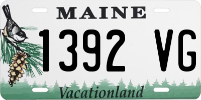 ME license plate 1392VG