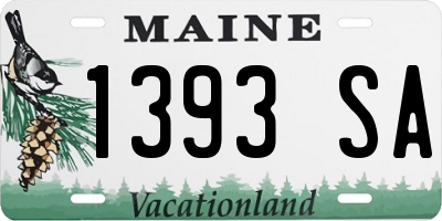 ME license plate 1393SA