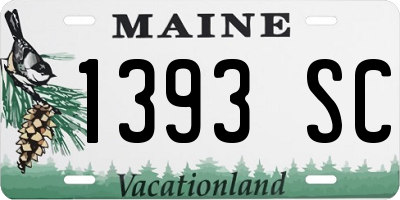 ME license plate 1393SC