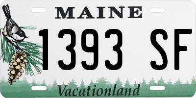 ME license plate 1393SF