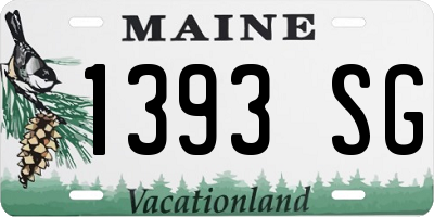 ME license plate 1393SG