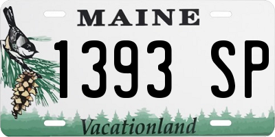 ME license plate 1393SP