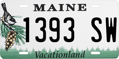 ME license plate 1393SW