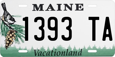 ME license plate 1393TA