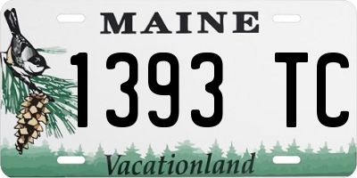 ME license plate 1393TC