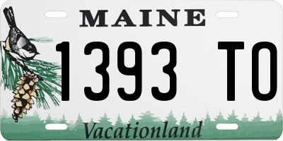 ME license plate 1393TO
