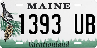 ME license plate 1393UB