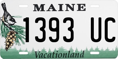 ME license plate 1393UC