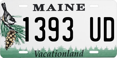 ME license plate 1393UD